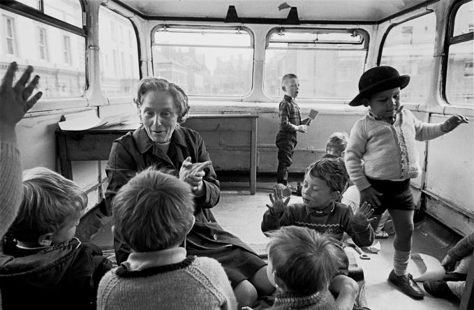 On board the Liverpool 8 double decker playbus 1969 